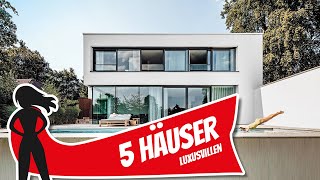 TOP 5 LUXUSVILLEN  ausgefallene Architektur und Interior Design Inspiration  Hausbau Helden [upl. by Cyndi]