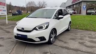 Honda Jazz 15 iMMD eCVT EX finished in Platinum White video walkaround [upl. by Ima]