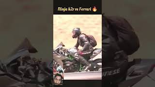 Kawasaki h2r vs farari 🤯 h2rshow h2r greenscreen farari race shorts automobile [upl. by Julianne]