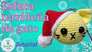 Esfera navideña de gatito a crochet [upl. by Amadeo176]