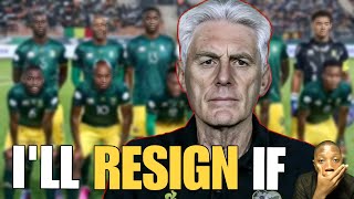 Hugo Broos Will RESIGN As Bafana Bafana Coach If He FAILS To Qualify For AFCON [upl. by Koerlin673]