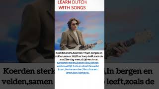 LEARN DUTCH WITH SONGS  NEDERLANDS LIEDJE Koerden shorts dutch nederlandsleren [upl. by Namreh]