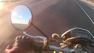 Kawasaki KLX 230 Top speed run going down the highway [upl. by Arhez409]