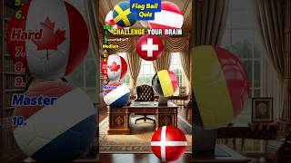 FLAG BALL CHALLENGE GUESS THE COUNTRY FROM THE FLAG IN THE BALL‼️ quizgame quizgames [upl. by Tedda404]