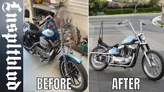 Building a Sportster Chopper in 12 minutes [upl. by Itsirhc]