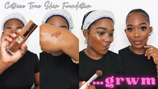 Catrice True Skin Foundation Review ✨🤌🏾  GRWM  Zuki Williams [upl. by Arela]