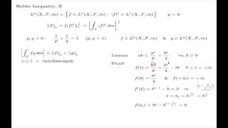 The Holder Inequality Lp and Lq spaces [upl. by Nylkaj348]