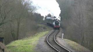 Bluebell Railway  No 65 at Lindfield Wood Northbound  07022009 [upl. by Meuser]