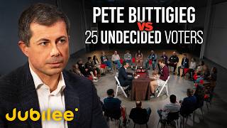 1 Politician vs 25 Undecided Voters Feat Pete Buttigieg  Surrounded [upl. by Sueahccaz]