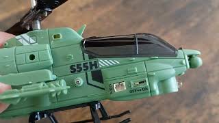 SYMA Remote Control Helicopter S55H Military Attack RC Helicopter with Cool Appearance Design Revie [upl. by Rodina]