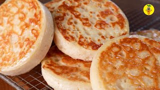 Traditional Homemade British Crumpet Recipe [upl. by Lesig988]