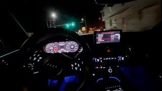 2019 Audi S4 • Ambient Lighting Night Drive [upl. by Leseil]