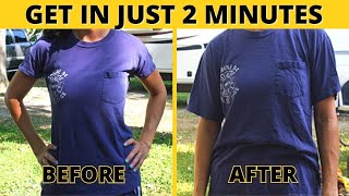 How To Stretch A Tee Shirt That Is Too Small [upl. by Eecyaj]