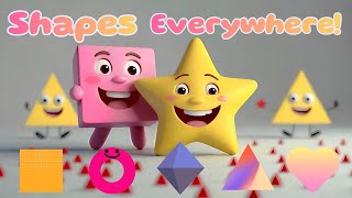 Shapes Everywhere Song  Fun Kids Song About Shapes  Learn Shapes with Songs  CoCoBoo [upl. by Azar748]