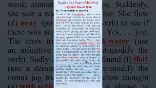 Modifier Rajshahi Board2016 Part31 english modifier hsc spokenenglish englishgrammar [upl. by Akeme]