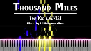 The Kid LAROI  Thousand Miles Piano Cover Tutorial by LittleTranscriber [upl. by Stonwin23]