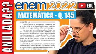 ENEM 2022 145 📘 RAZÃO E PROPORÇÃO O pacote básico de um jogo para smartphone que é vendido a [upl. by Lleynad]