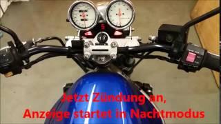 Ganganzeige Motorrad ohne OBD  Systemstart in Nachtmodus [upl. by Olds]