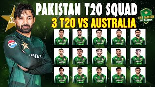 Pakistan Announced T20 Squad for Tour of Australia  Pakistan T20 Squad for Australia [upl. by Eibbob282]