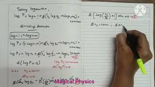 Maxwell Boltzmann Statistics derivation Explanation in Tamil [upl. by Ayak]