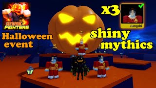 Got x3 Shiny Mythics In The Halloween Event In Anime Fighters Simulator [upl. by Ahtela]