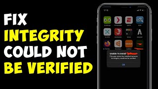 Unable To Install App because its integrity could not be verified  ios 17  iphone [upl. by Llenad]