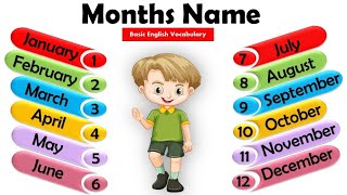 Months Of The Year Song  12 Months Of The Year  Nursery Rhymes amp Kids Songs [upl. by Ayerhs]