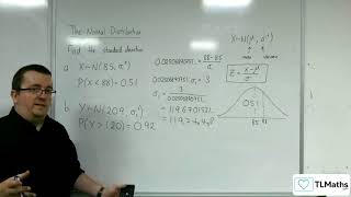 AQA Mathematical Studies 2A The Normal Distribution 12b Finding the Standard Deviation σ  Calc [upl. by Adehsar231]