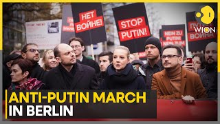 AntiPutin March Russian Exiled Opposition Stages Protest  World News  WION [upl. by Vizza659]