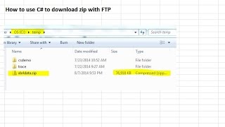 Download zip file with ftp using c language [upl. by Atinel288]