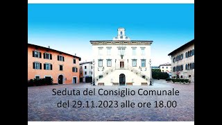 Consiglio Comunale di Pergine Valsugana il 29112023 ore 1800 [upl. by Eenaj]