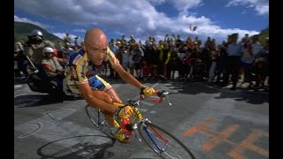 Marco Pantani vince al Tour 1997 la 15 tappa Courchevel  Morzine MPantaniRVirenqueJUllrich [upl. by Cazzie]