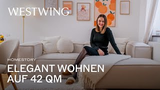 Kleine Räume platzsparend einrichten  So elegant stylt Janina ihre 2Zimmer Wohnung  Hometour [upl. by Merari568]