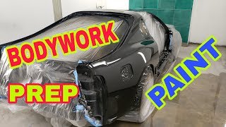 Hurricane damage Supra MKIV repair bodywork prep paint part 3 [upl. by Drye]