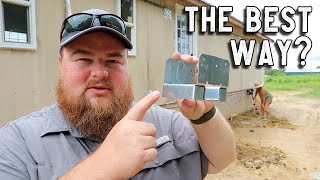 The RIGHT way to do DECK POSTS  12 x 10 Mobile Home Deck Build  Pt 2 [upl. by Sesmar]