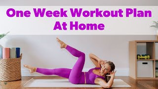 One Week Workout Plan At Home [upl. by Brinna251]