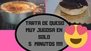 TARTA DE QUESO EN 5 MINUTOS MUY ESPONJOSACHESSECAKE [upl. by Ellerihs]