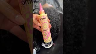 Trying Amika products in the salon curlyhair naturalhair [upl. by Eanat]