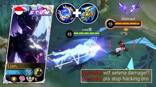 SELENA NEW BURST BUILD GENIUS WAND AND THUNDER TRUNCHEON  AUTO ONE HIT😱 wtf damage [upl. by Batory676]