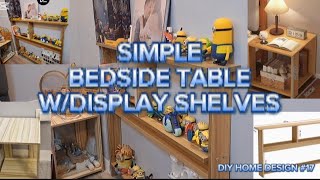 SIMPLE BEDSIDE TABLE WITH SHELVES DIY HOME DESIGN [upl. by Ssitruc711]