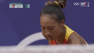 Paris Olympics Games 2024  Qinwen Zheng vs Donna Vekic  Tennis Highlights 🏆😊 [upl. by Alehc]