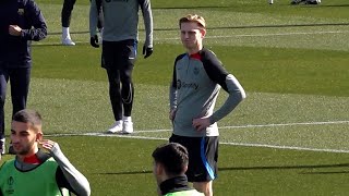 Barcelona train ahead of HUGE Manchester United Europa League knockout match [upl. by Weslee]