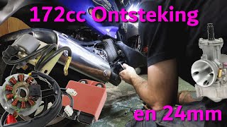 172cc Ontsteking vervangen en 24mm afstellen [upl. by Anohs]