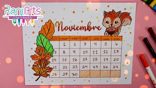 CALENDARIO NOVIEMBRE  BULLET JOURNAL  ORGANIZACIÓN  DIY  NOVEMBER CALENDAR RaniArts [upl. by Iclek]