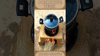 Building a Powerful Primitive Technology Wood Stove with Clay and Bricks 🔥  EcoFriendly DIY [upl. by Cornelie]