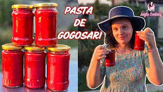 PASTA DE GOGOSARI🫑Ardei cu doar 3 Ingrediente  Fără Conservanți Ideală pentru Mâncăruri Savuroase😍 [upl. by Tnairb]