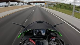 2024 ZX6R with M4 GP slip on exhaust PURE SOUND kawasaki kawasakizx6r 2024 bike m4exhaust [upl. by Ainitsirhc]