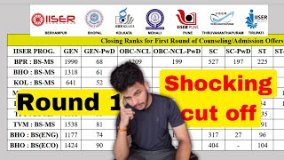 IISER round 1 seat allotment analysis  IISER counselling  exam iat [upl. by Paloma]