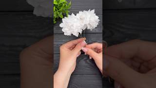 How to make Easy Flowers from Napkins DIY Paper Craft shorts [upl. by Borek659]