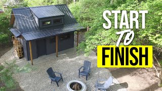 Building this Tiny House shed ALONE took 7 months Full Build Timelapse [upl. by Pournaras]